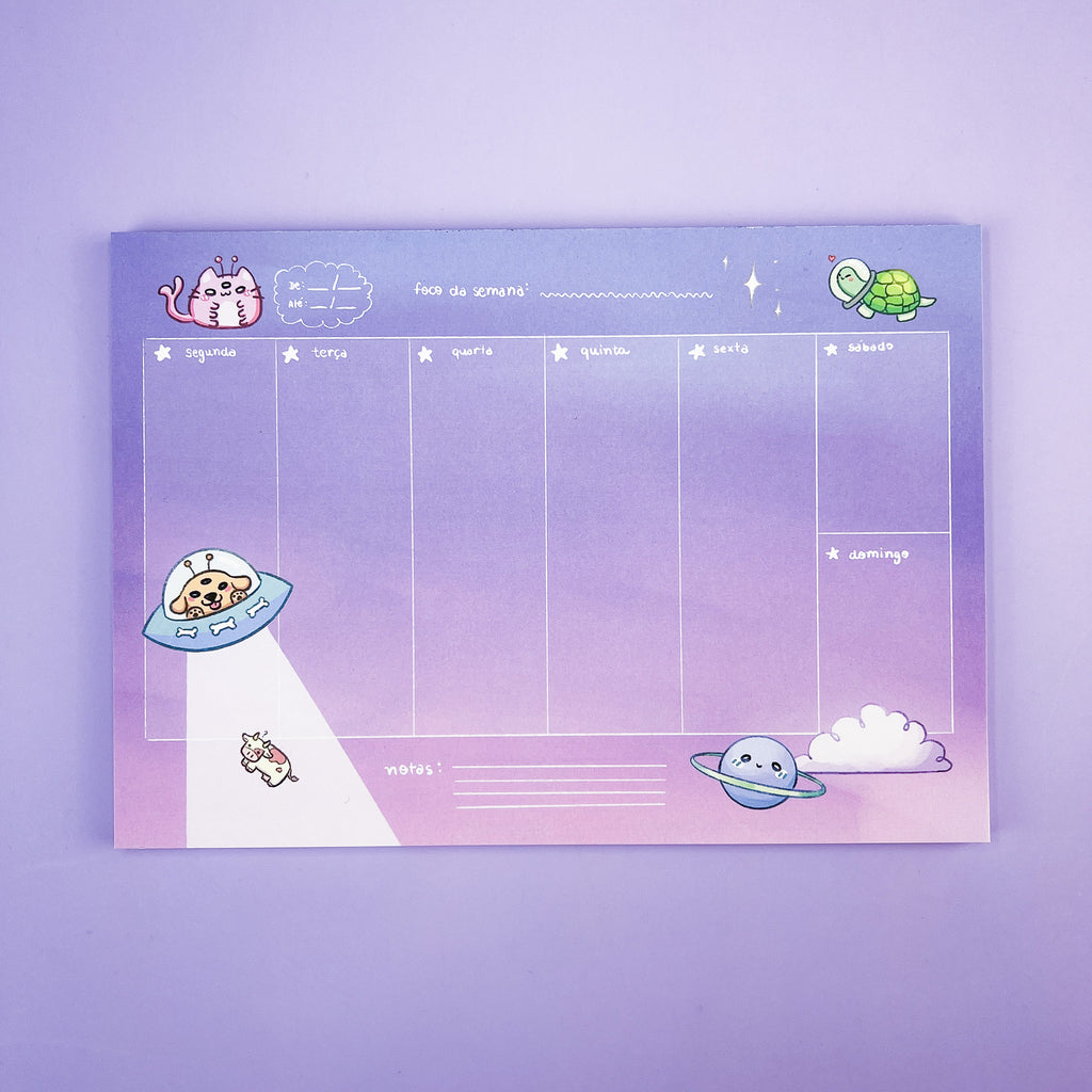 Planner Semanal Alien Pets