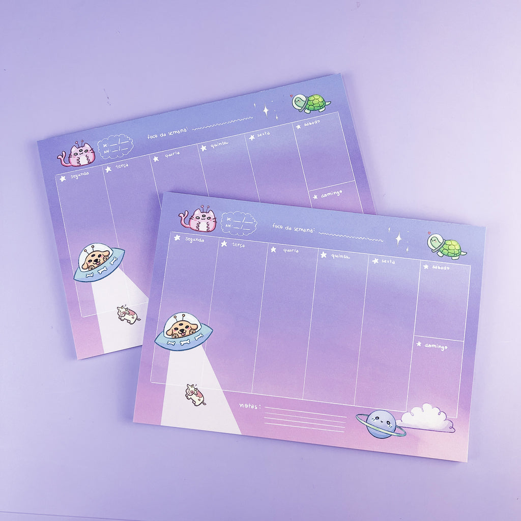 Planner Semanal Alien Pets