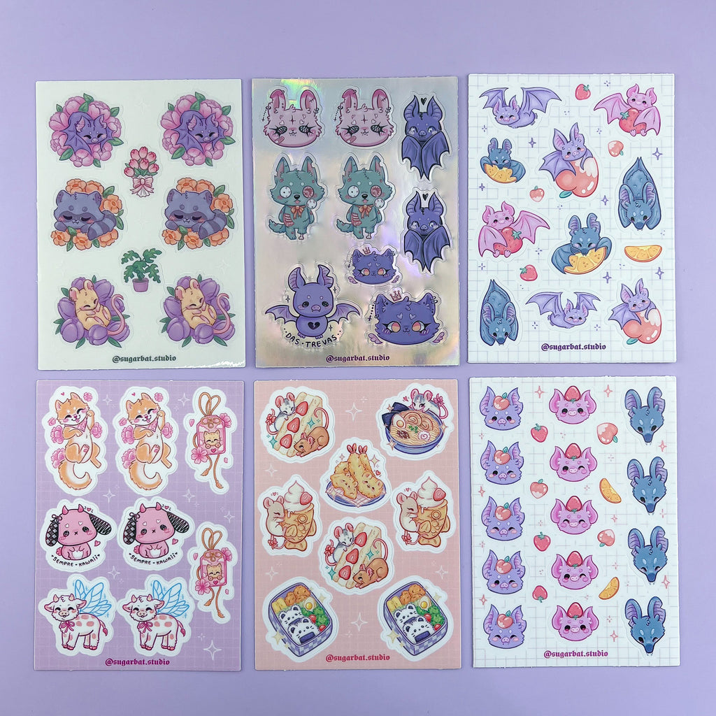 Kit Cartelas de Adesivos
