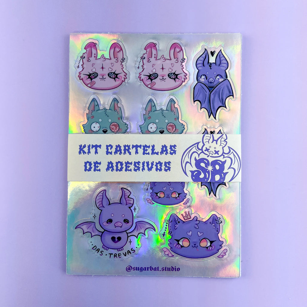 Kit Cartelas de Adesivos