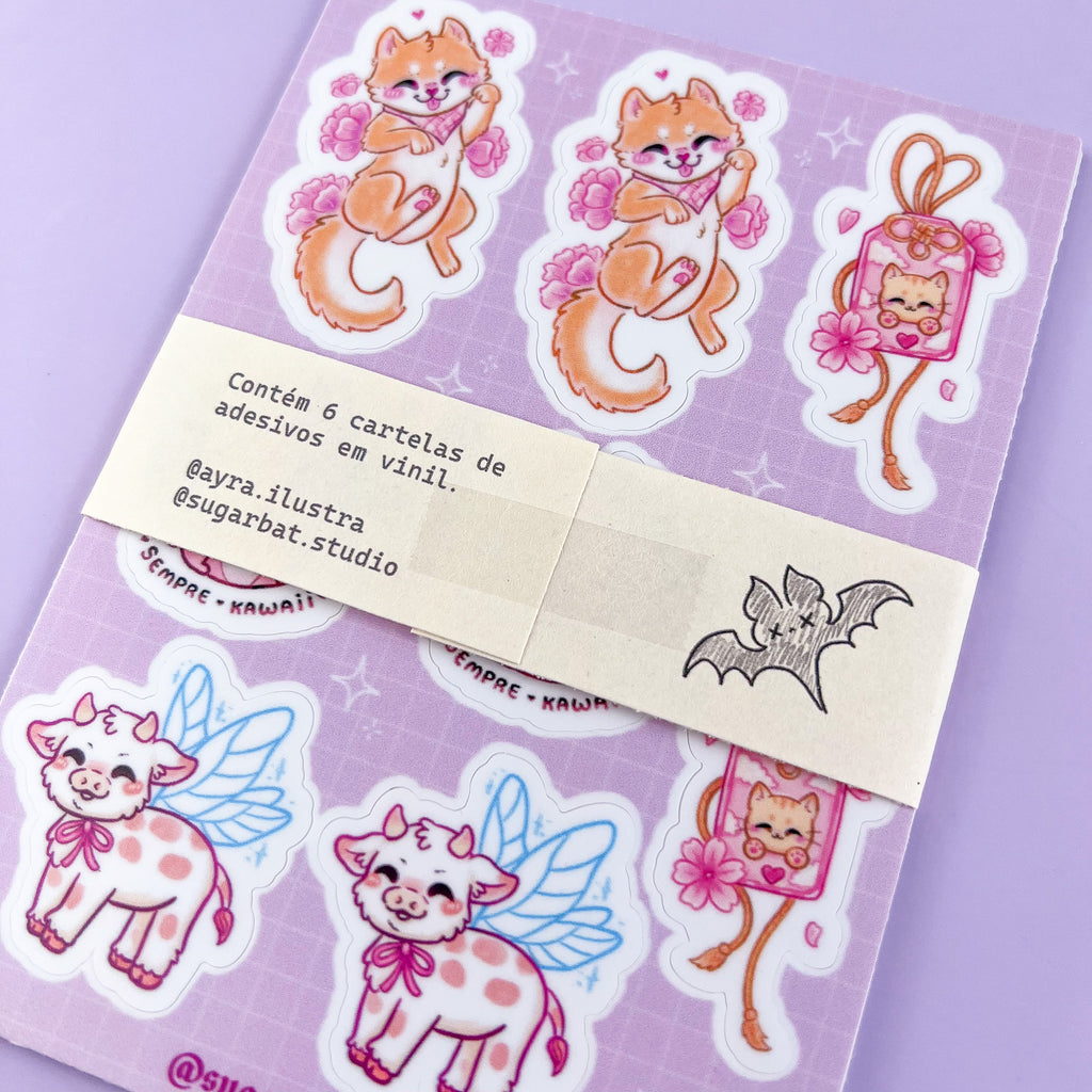Kit Cartelas de Adesivos