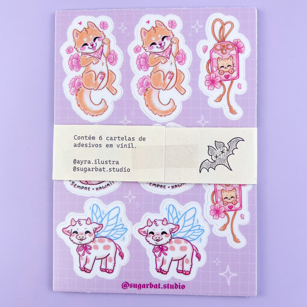 Kit Cartelas de Adesivos